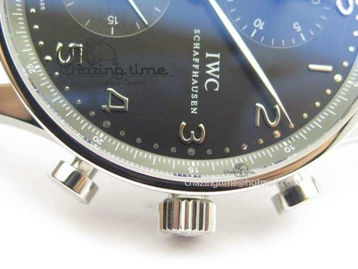 MIROTIME 0517 Reliable Portuguese IW371447 ZF 1:1 Best Edition SS Black Dial On Black Leather Strap A79350 V 7274